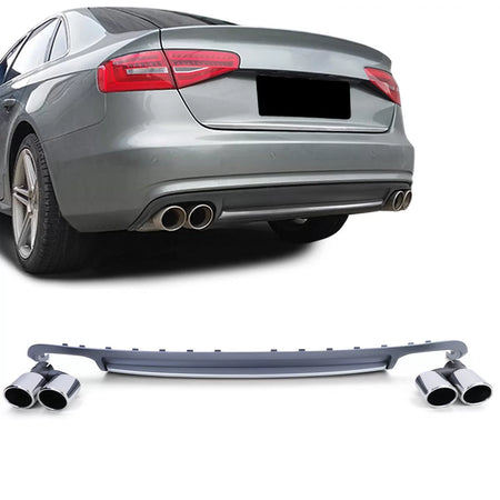 Diffusore Posteriore Sport con Terminali per Audi A4 B8 Berlina Avant 07-11