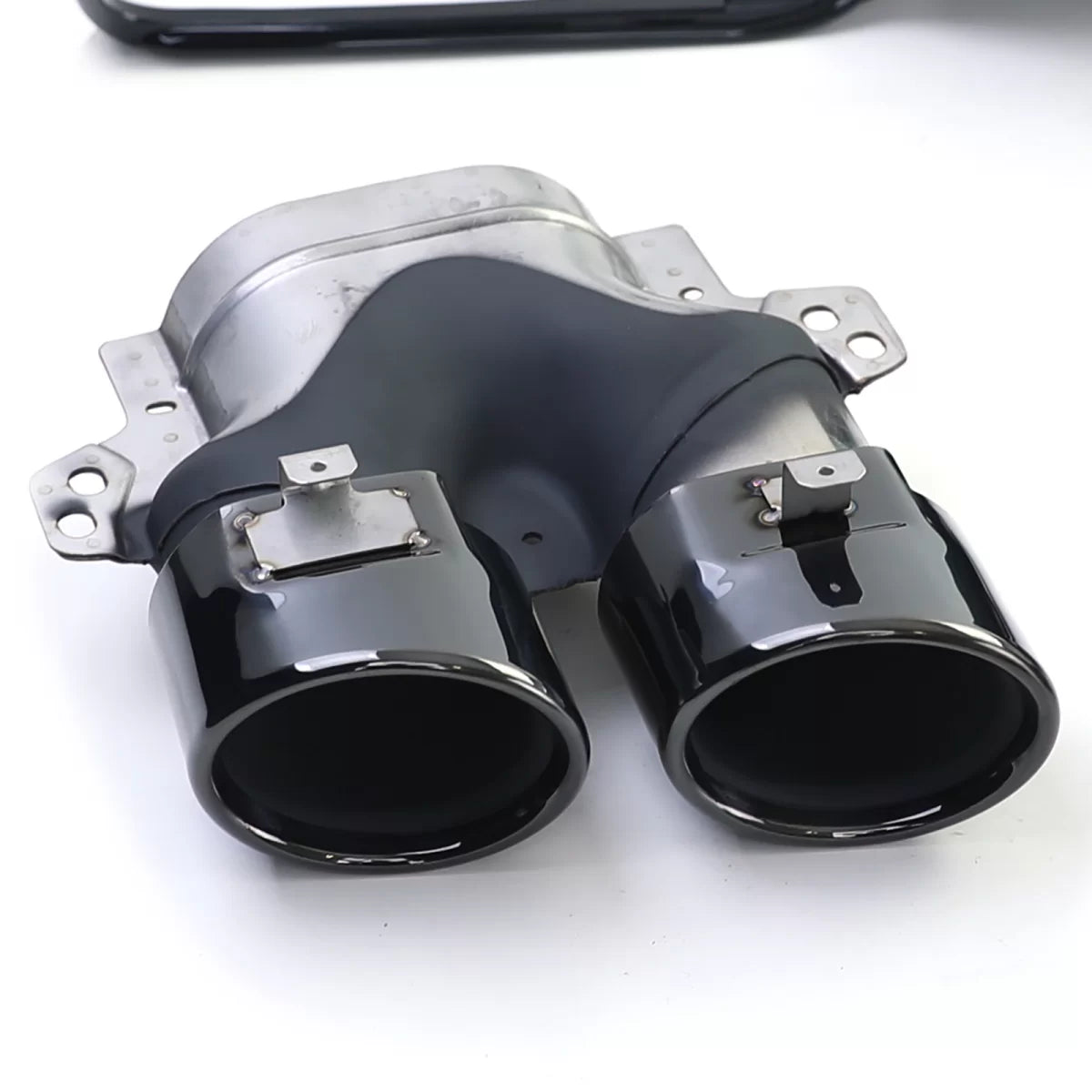 Diffusore Posteriore Sport con Terminali Tondi Nero per Mercedes C205 Coupe