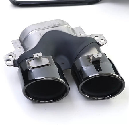 Diffusore Posteriore Sport con Terminali Tondi Nero per Mercedes C205 Coupe