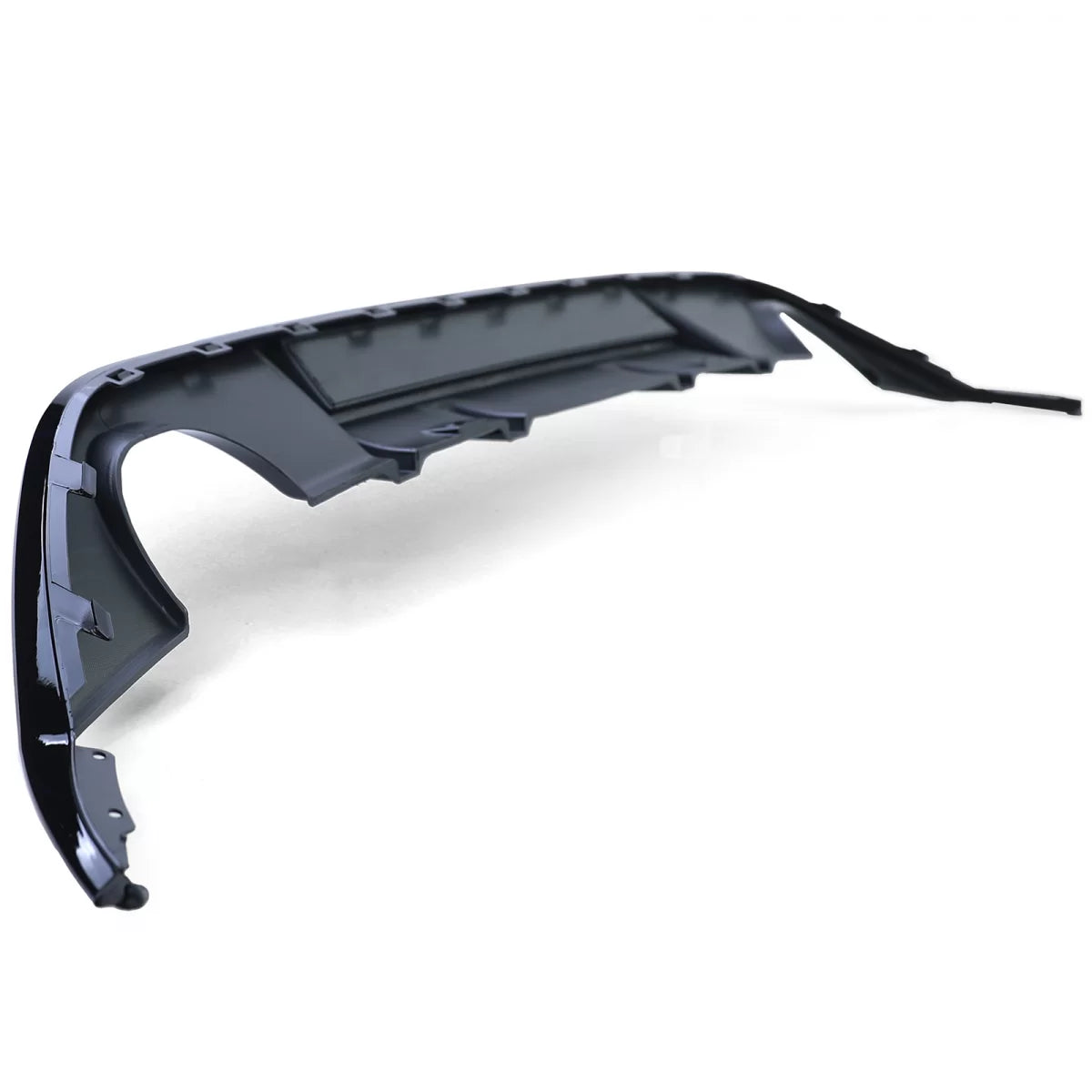 Diffusore Posteriore Sportivo Doppia Uscita Nero Lucido per VW Golf 7 GTI 13-17