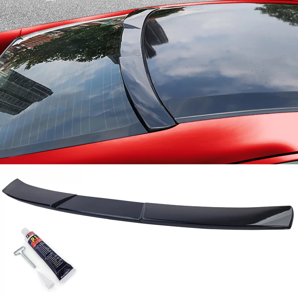 Spoiler Tetto Sportivo Nero Lucido per Honda Civic Fc 2016-2020 Berlina