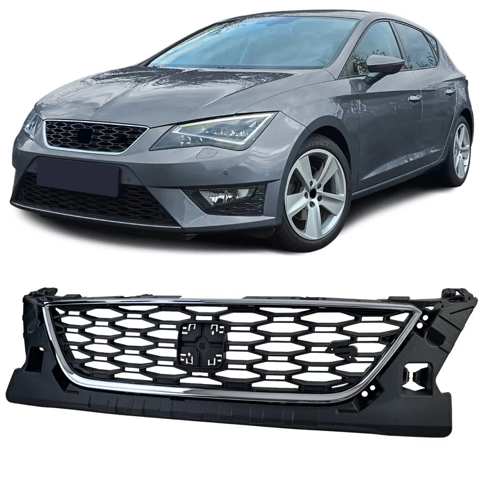Griglia Sportiva con Cornice Cromata per Seat Leon 5F 2012-2016