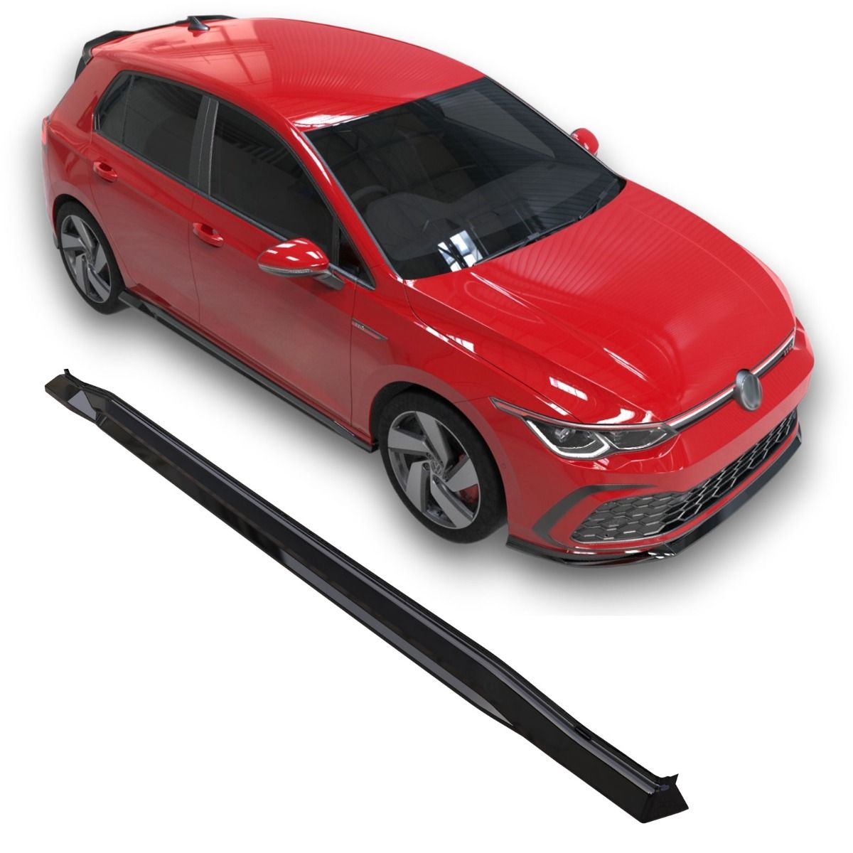 Minigonne V2 per Volkswagen Golf Mk8 GTI/GTE/GTD/R-Line 2020-2024