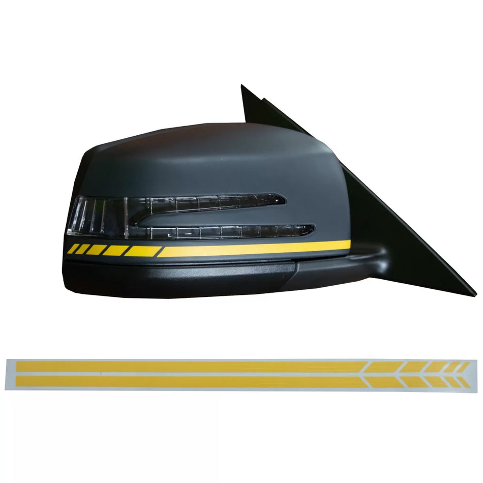 Adesivo Specchietto Giallo Opaco per Mercedes Classe A B C e S CLA GLA CLS GLK