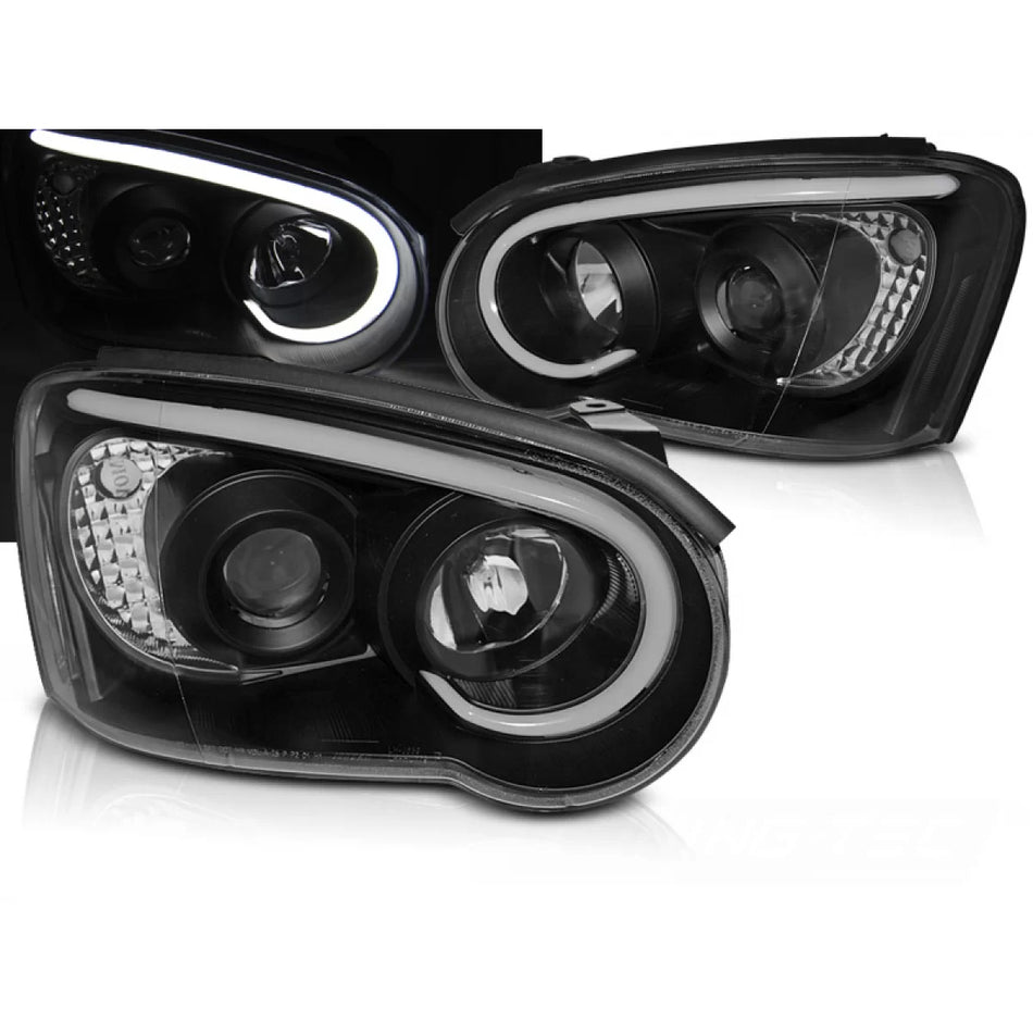 Fanale Tubo Luce Nero Anteriore per Subaru Impreza Ii Gd 03-05