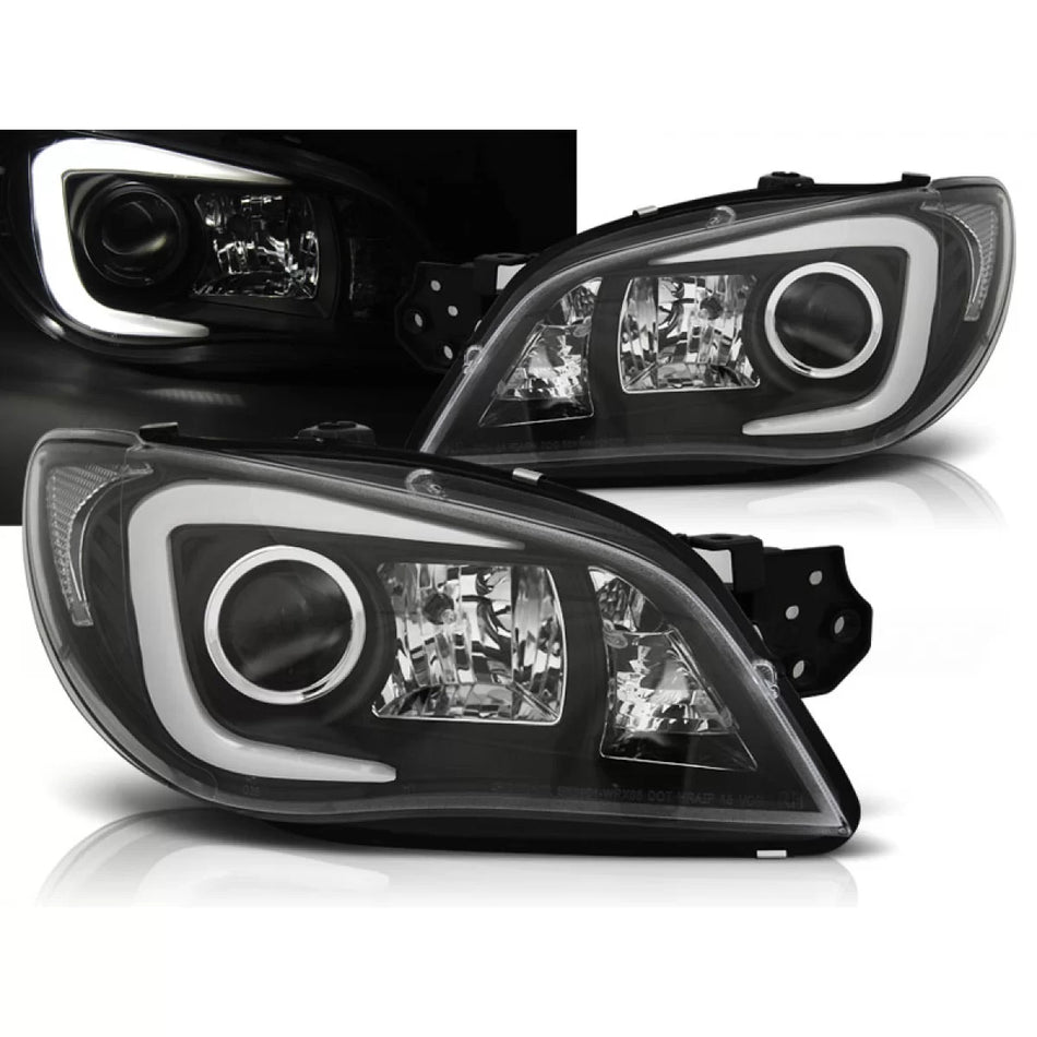 Fanale Tubo Luce Nero Anteriore Subaru Impreza Ii Gd 06-07