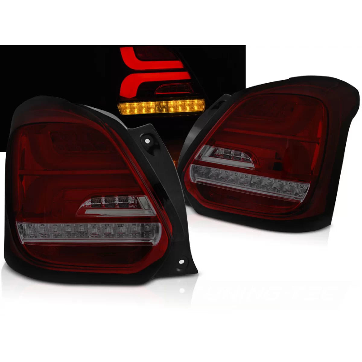 Fanali Posteriori LED Rosso Fumé Sequenziali per Suzuki Swift Vi 17