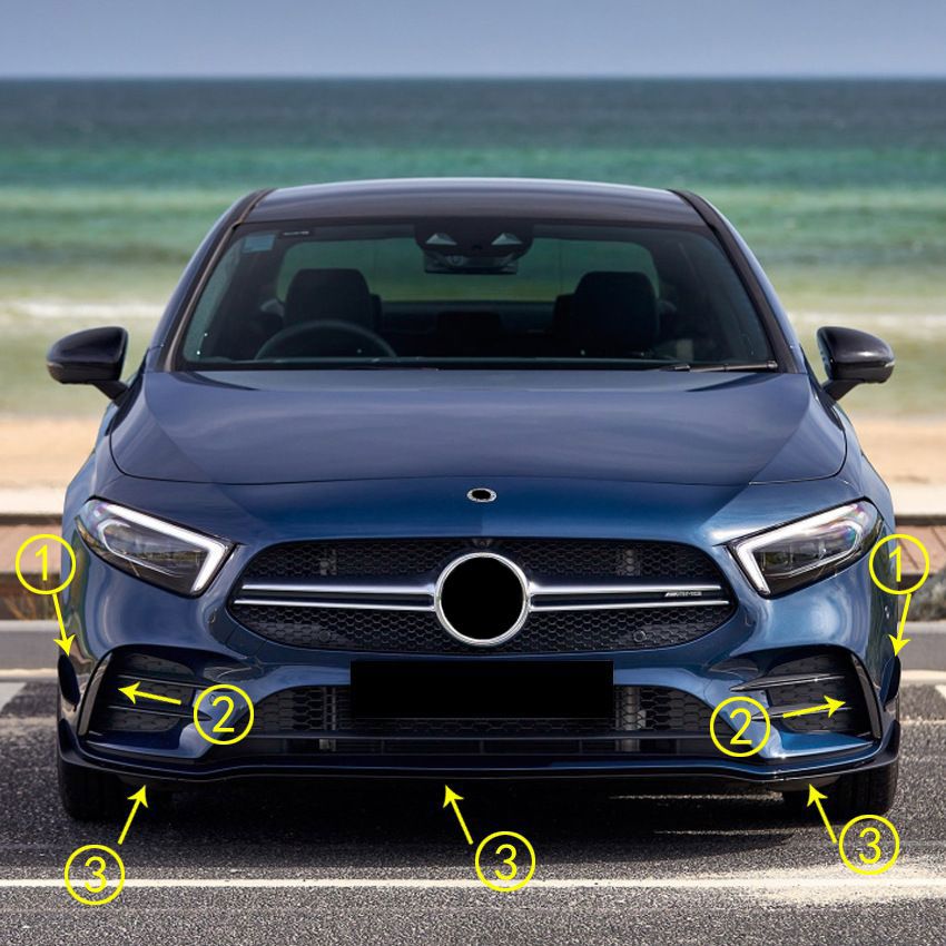 Spoiler Anteriore per Mercedes Classe A AMG Line + A35 W177