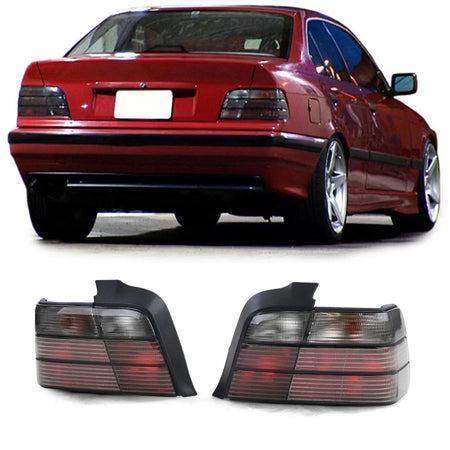 Fanali Posteriori Neri Fumé per BMW Serie 3 E36 Berlina 1990-1998