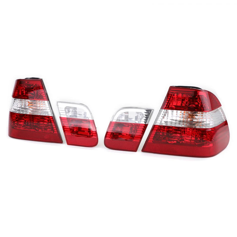 Fanali Posteriori Rosso Trasparente Facelift per BMW Serie 3 E46 Berlina
