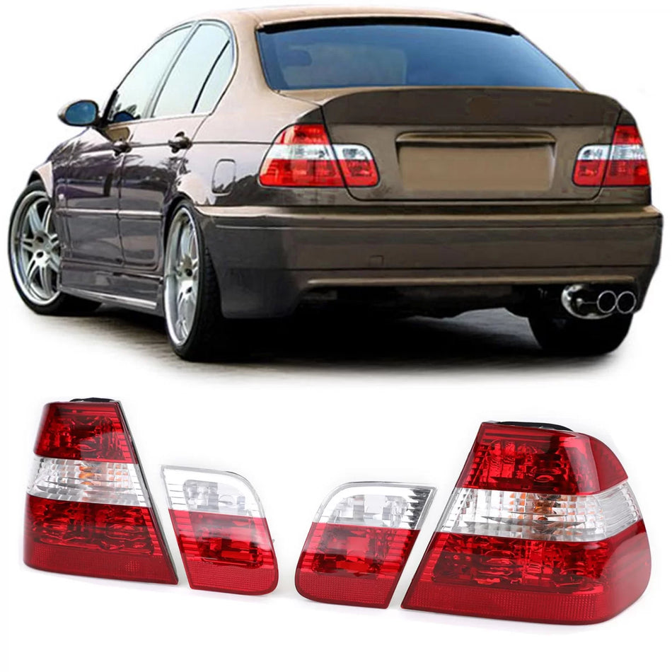 Fanali Posteriori Rosso Trasparente Facelift per BMW Serie 3 E46 Berlina