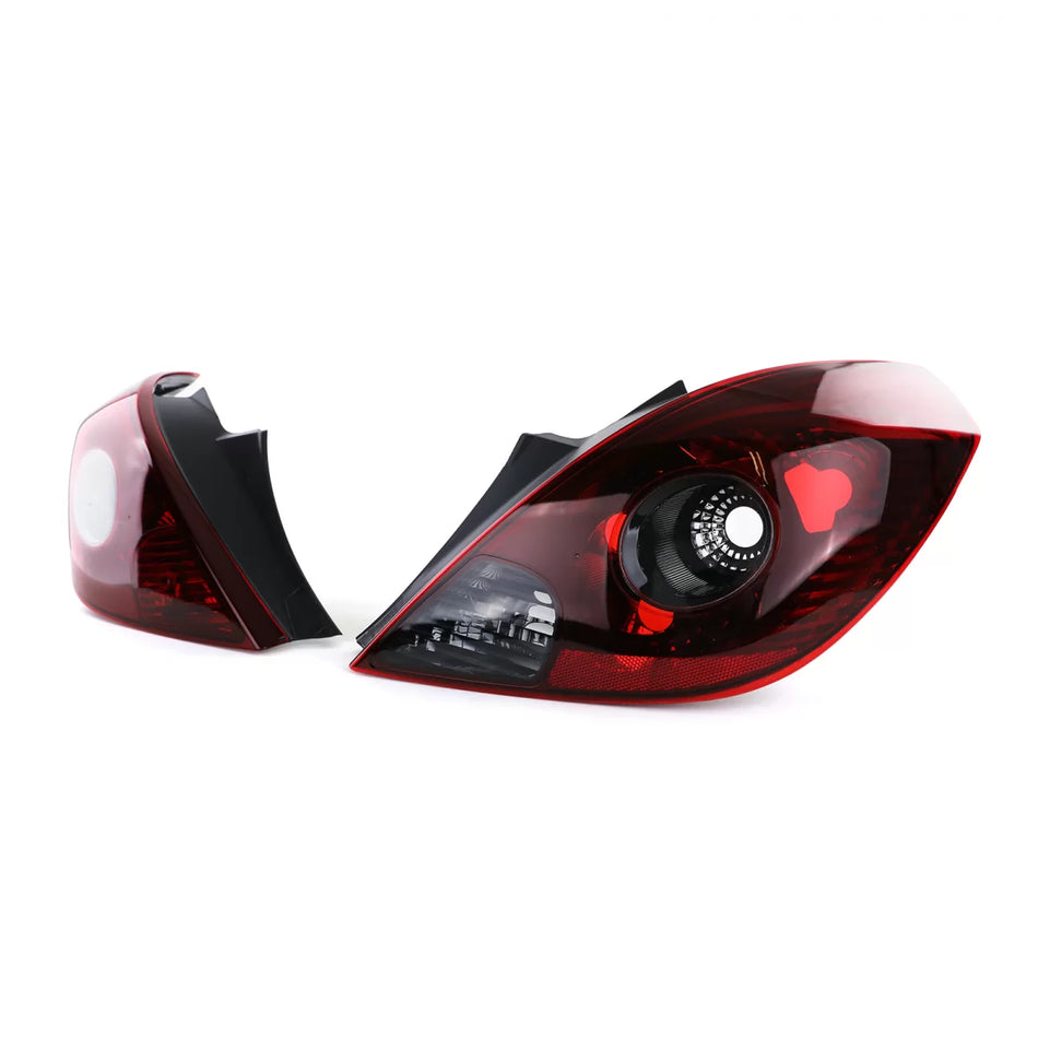 Fanali Posteriori Opacizzati Set per Opel Corsa D 3 Porte 2006-2014