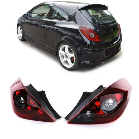 Fanali Posteriori Opacizzati Set per Opel Corsa D 3 Porte 2006-2014
