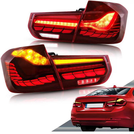 Fanali Posteriori LED M4 Look Rosso Crystal per BMW 3 F30 11-18 Berlina