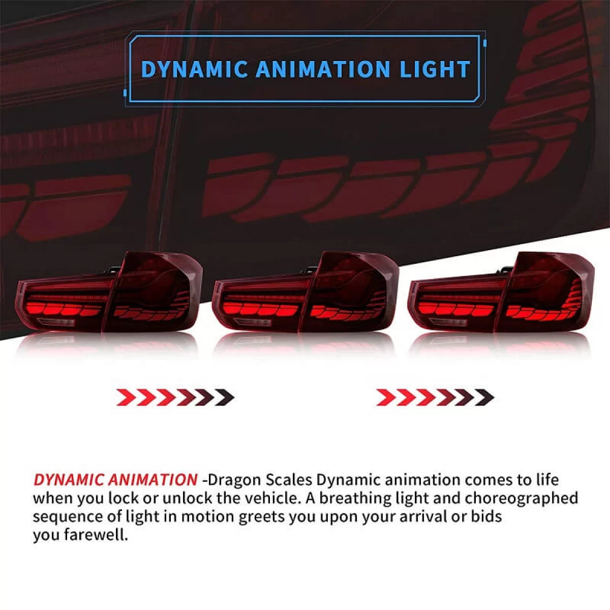 Fanali Posteriori LED M4 Look Rosso Crystal per BMW 3 F30 11-18 Berlina