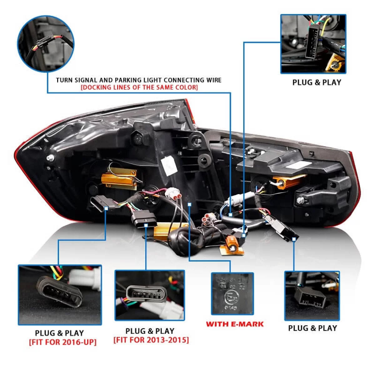 Fanali Posteriori LED M4 Look Rosso Crystal per BMW 3 F30 11-18 Berlina