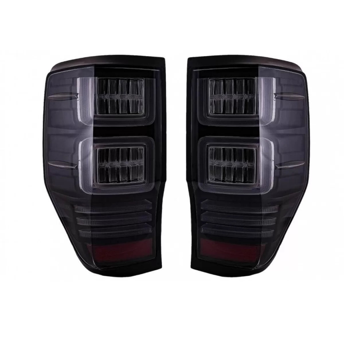 Fanali Posteriori LED Barra Dinamica Neri per Ford Ranger 12-18