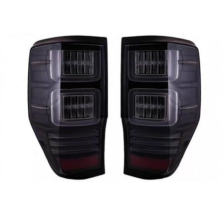 Fanali Posteriori LED Barra Dinamica Neri per Ford Ranger 12-18