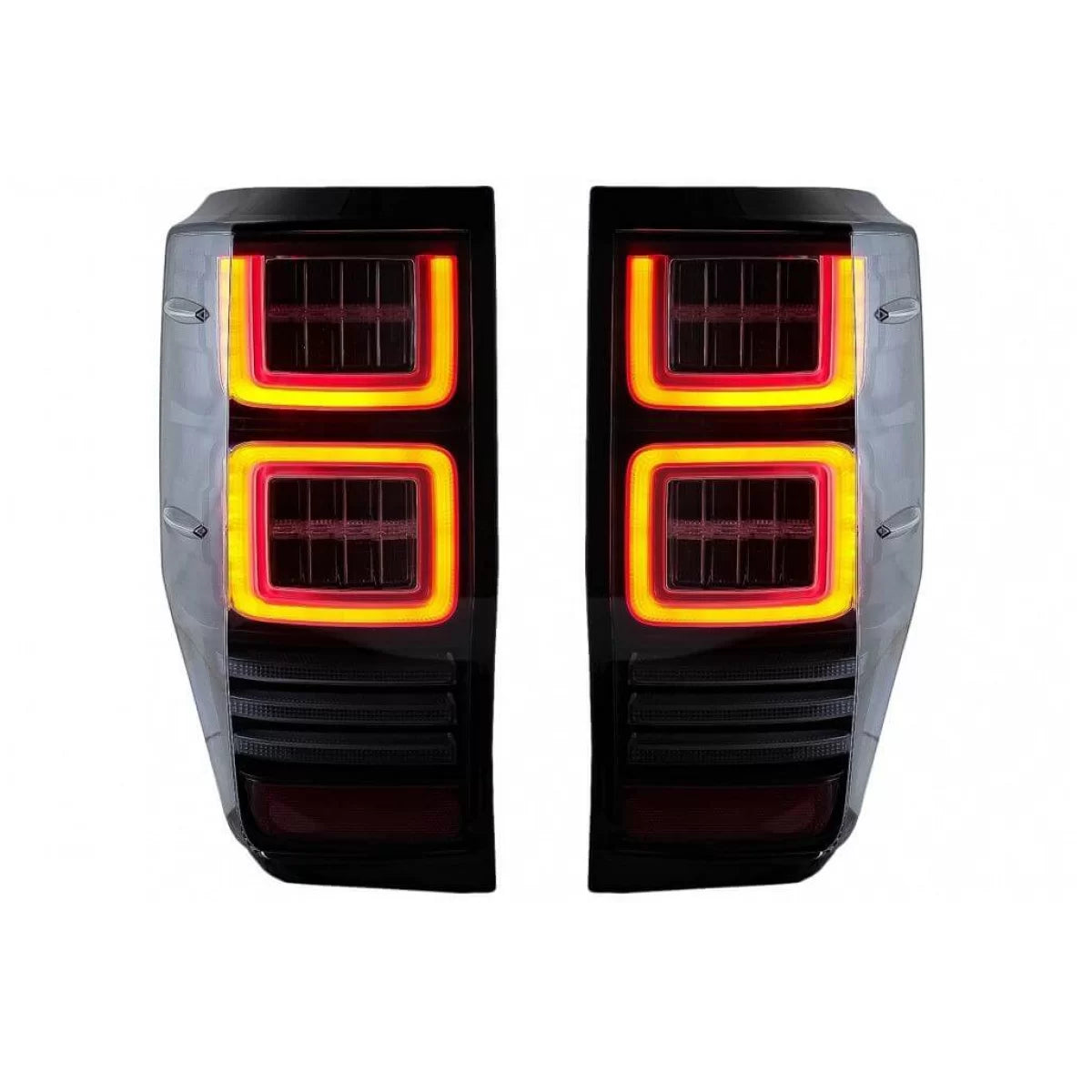 Fanali Posteriori LED Barra Dinamica Neri per Ford Ranger 12-18