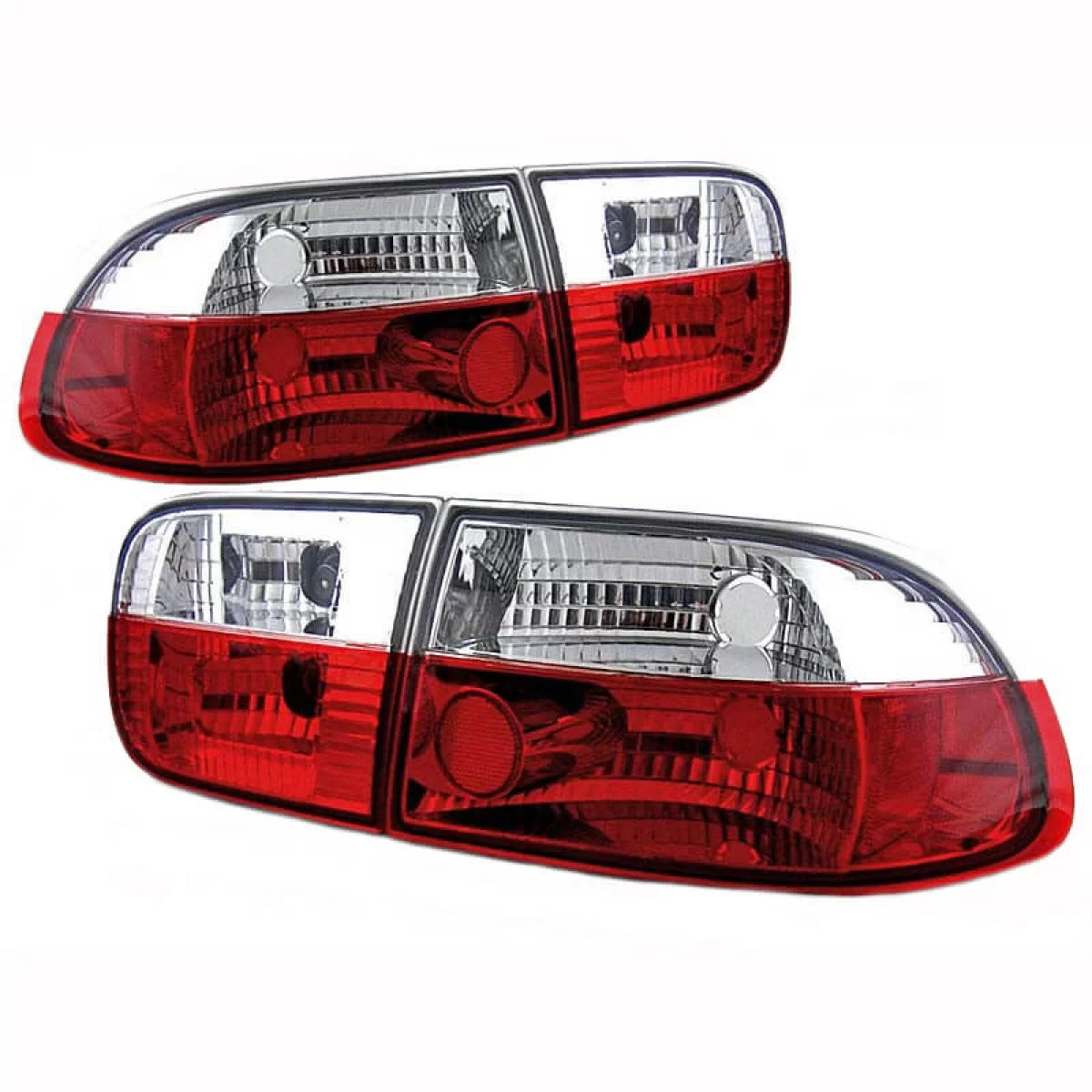 Fanali Posteriori Set Rosso Cristallo per Honda Civic 92-95 2D 4D
