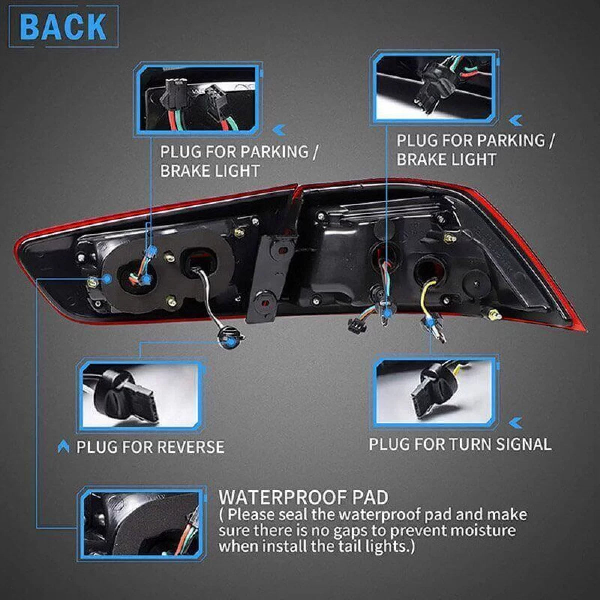 Fanali Posteriori LED Bar Rosso/cristallo per Mitsubishi Lancer X 08-17