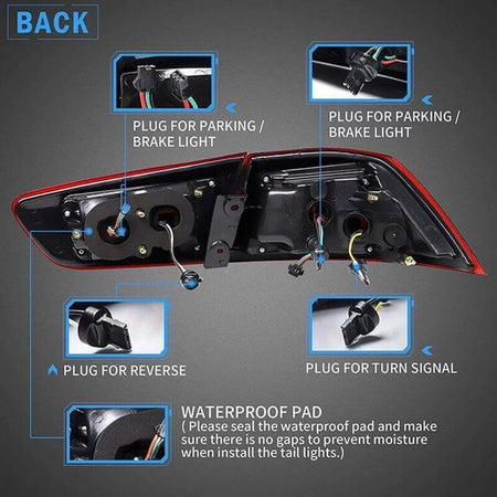 Fanali Posteriori LED Bar Rosso/cristallo per Mitsubishi Lancer X 08-17