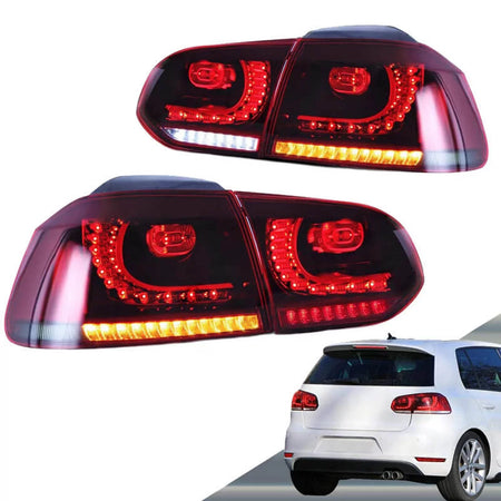 Fanali Posteriori LED Full Set Rosso Fume per VW Golf Vi 08-12 GTI R20