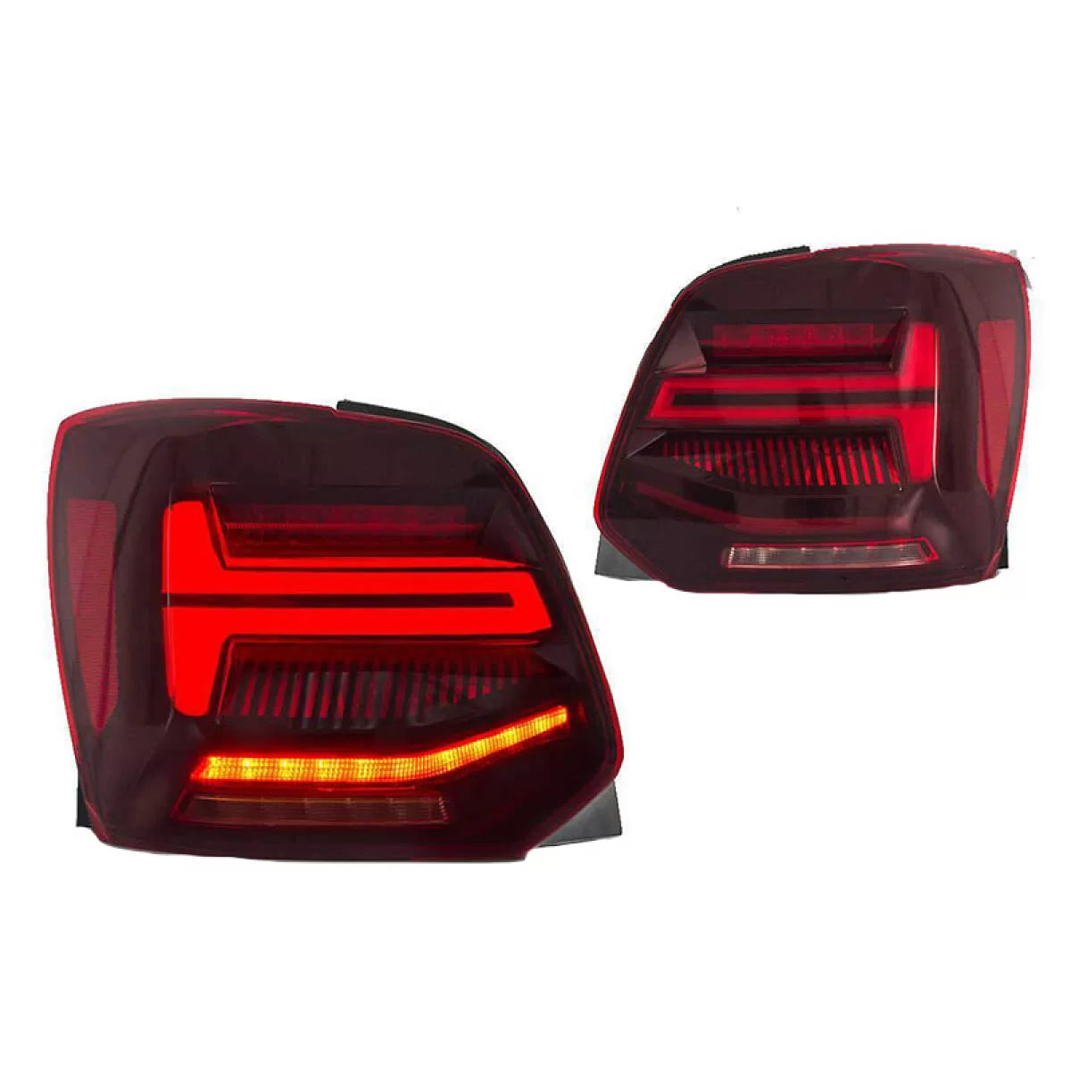 Fanali Posteriori LED Bar Rosso/cristallo per Volkswagen Polo 6R 09-14