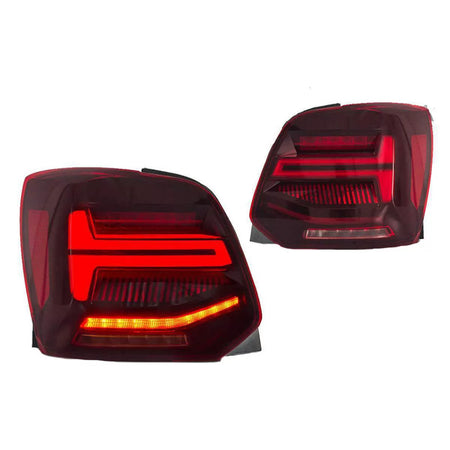 Fanali Posteriori LED Bar Rosso/cristallo per Volkswagen Polo 6R 09-14