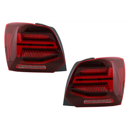 Fanali Posteriori LED Bar Rosso/cristallo per Volkswagen Polo 6R 09-14
