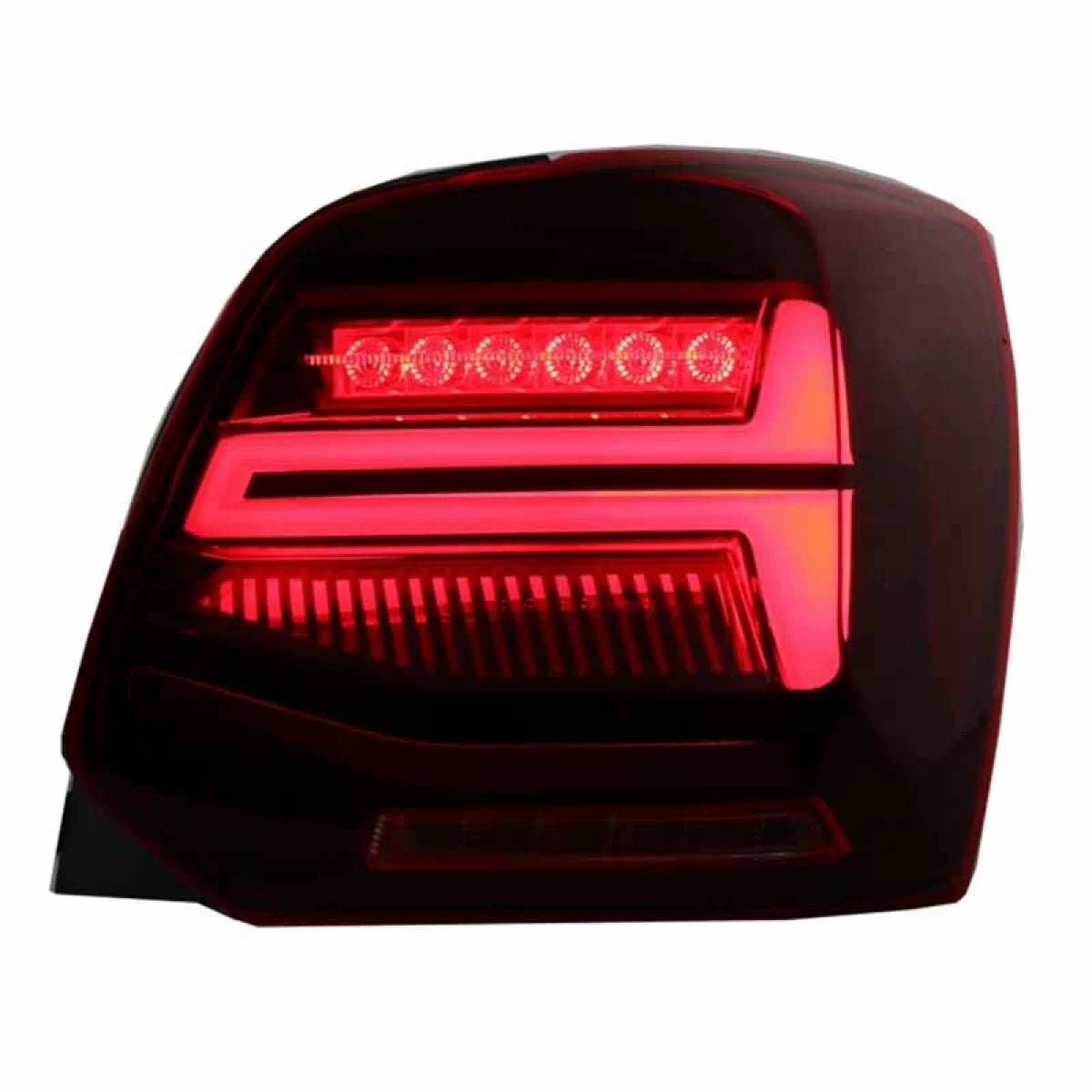 Fanali Posteriori LED Bar Rosso/cristallo per Volkswagen Polo 6R 09-14
