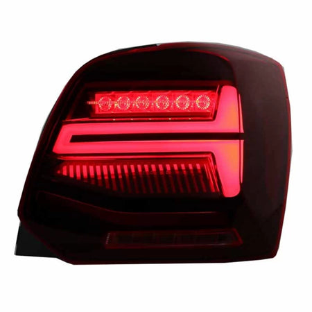 Fanali Posteriori LED Bar Rosso/cristallo per Volkswagen Polo 6R 09-14