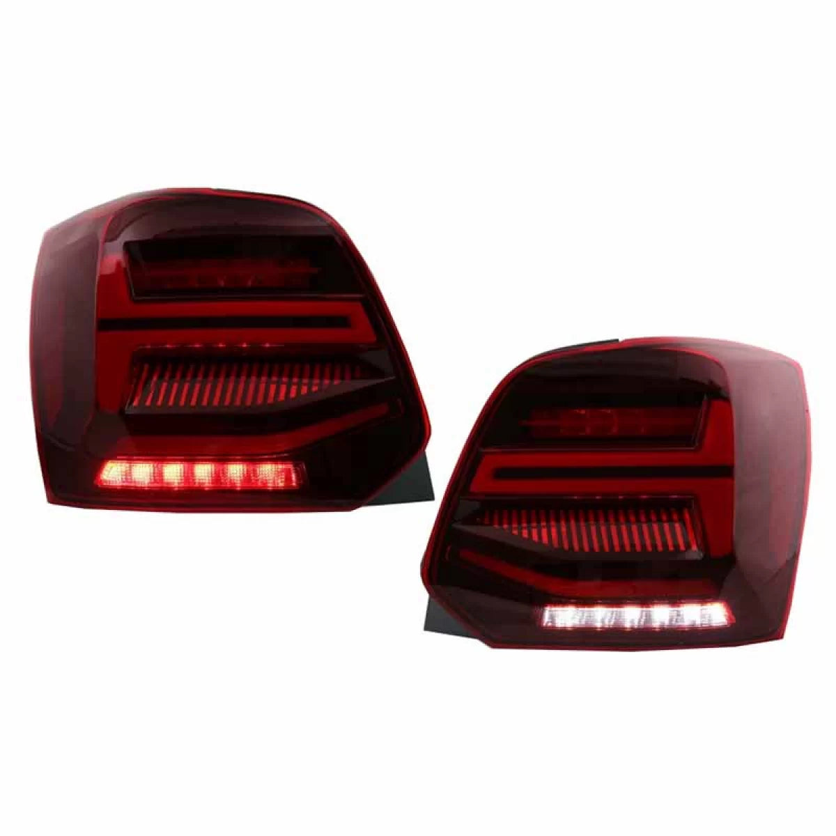 Fanali Posteriori LED Bar Rosso/cristallo per Volkswagen Polo 6R 09-14