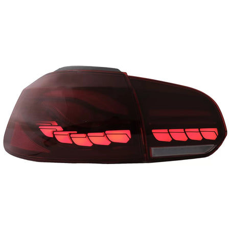 Fanali Posteriori Full LED Rosso Fumè con Frecce Dinamiche VW Golf 6 Vi