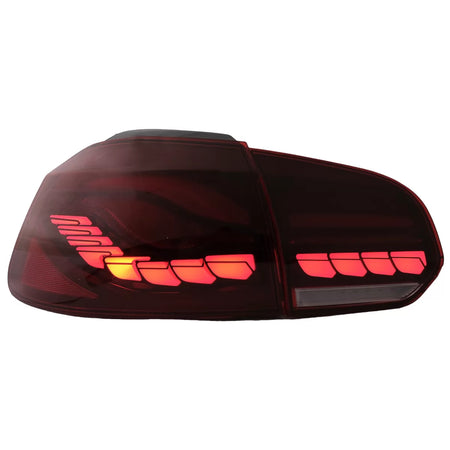 Fanali Posteriori Full LED Rosso Fumè con Frecce Dinamiche VW Golf 6 Vi
