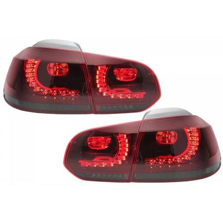 Fanali Posteriori Full LED Rosso Fumé con Frecce Statiche per VW Golf 6 Vi
