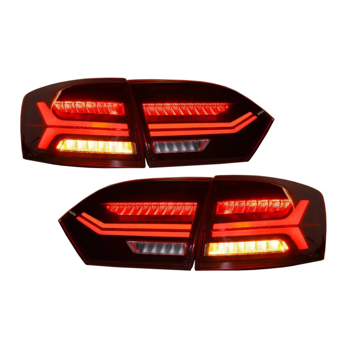 Fanali Posteriori LED con Frecce Dinamiche Rosso Fumo per VW Jetta MK6 Vi