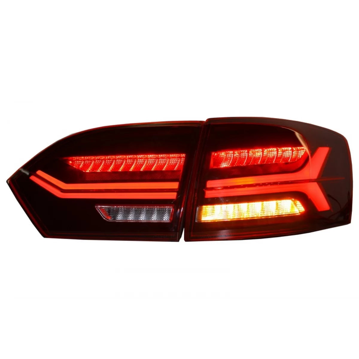 Fanali Posteriori LED con Frecce Dinamiche Rosso Fumo per VW Jetta MK6 Vi