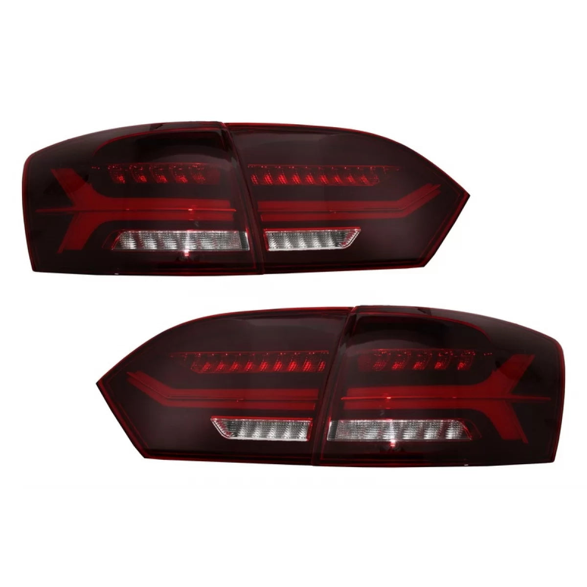 Fanali Posteriori LED con Frecce Dinamiche Rosso Fumo per VW Jetta MK6 Vi