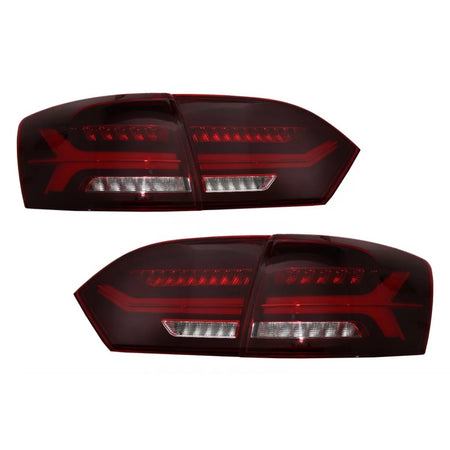 Fanali Posteriori LED con Frecce Dinamiche Rosso Fumo per VW Jetta MK6 Vi