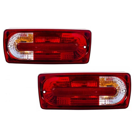 Fanali Posteriori Design G55 Rossi Trasparenti per Mercedes Classe G W463