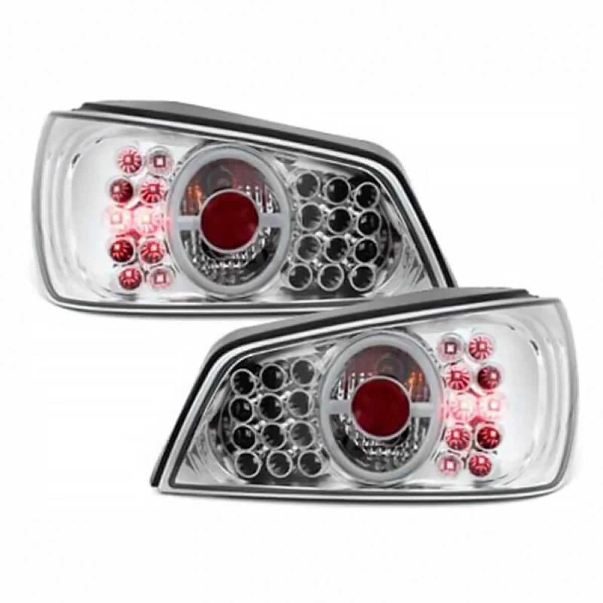 Fanali Posteriori Cromati Set Sinistro Destro per Peugeot 306 92-96