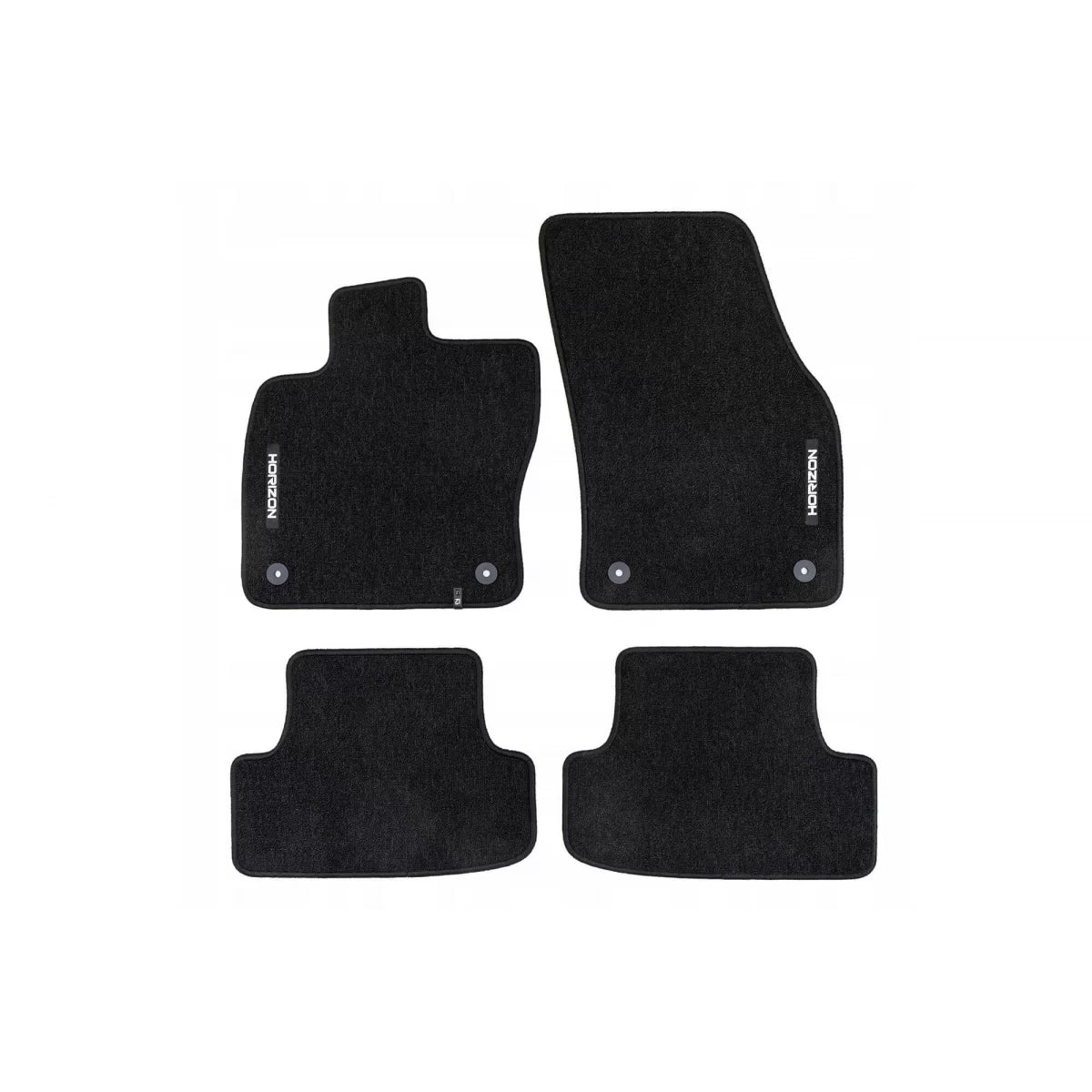 Tappetini in Tessuto Neri Horizon per Audi Q2 2016-2020, Set di 4 Pezzi