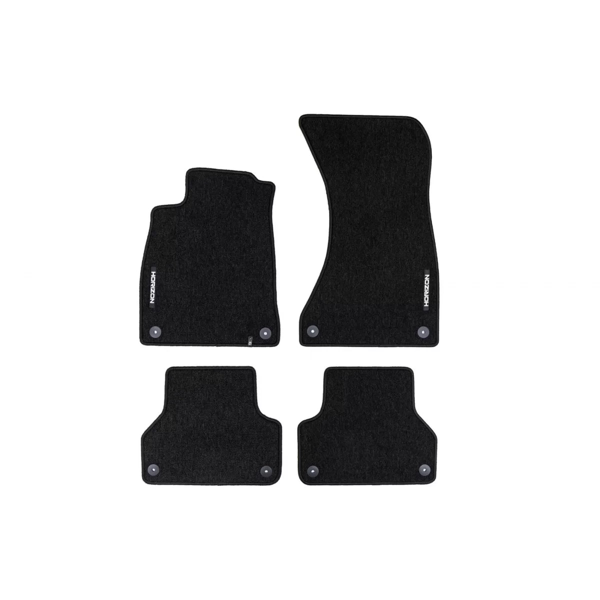 Tappetini in Tessuto Neri Set di 4 per Audi A4 B9 2015-2023, A5 F5 2016-2024
