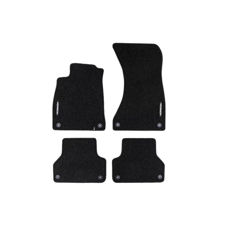 Tappetini in Tessuto Neri Set di 4 per Audi A4 B9 2015-2023, A5 F5 2016-2024