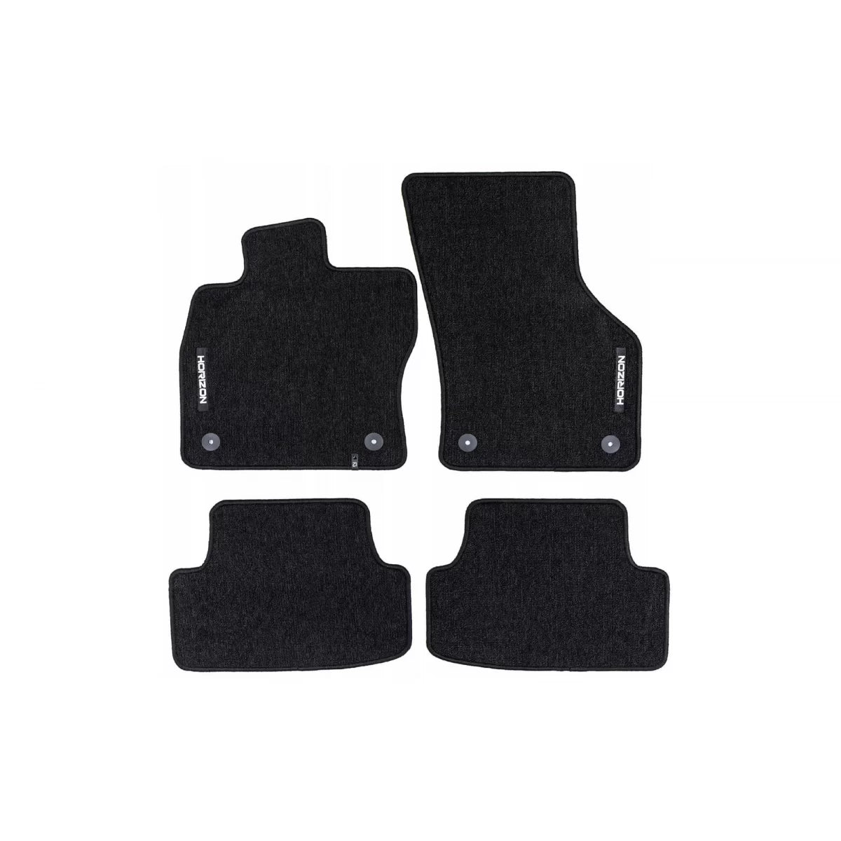 Tappetini in Tessuto Neri Set di 4 per Audi A3 8V, Golf 7, Seat Leon 2012-2020
