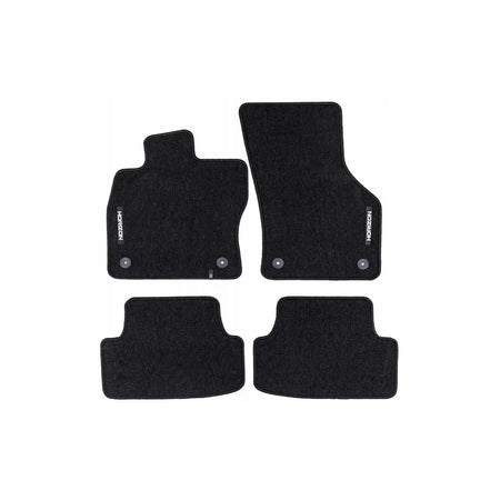 Tappetini in Tessuto Neri Set di 4 per Audi A3 8V, Golf 7, Seat Leon 2012-2020