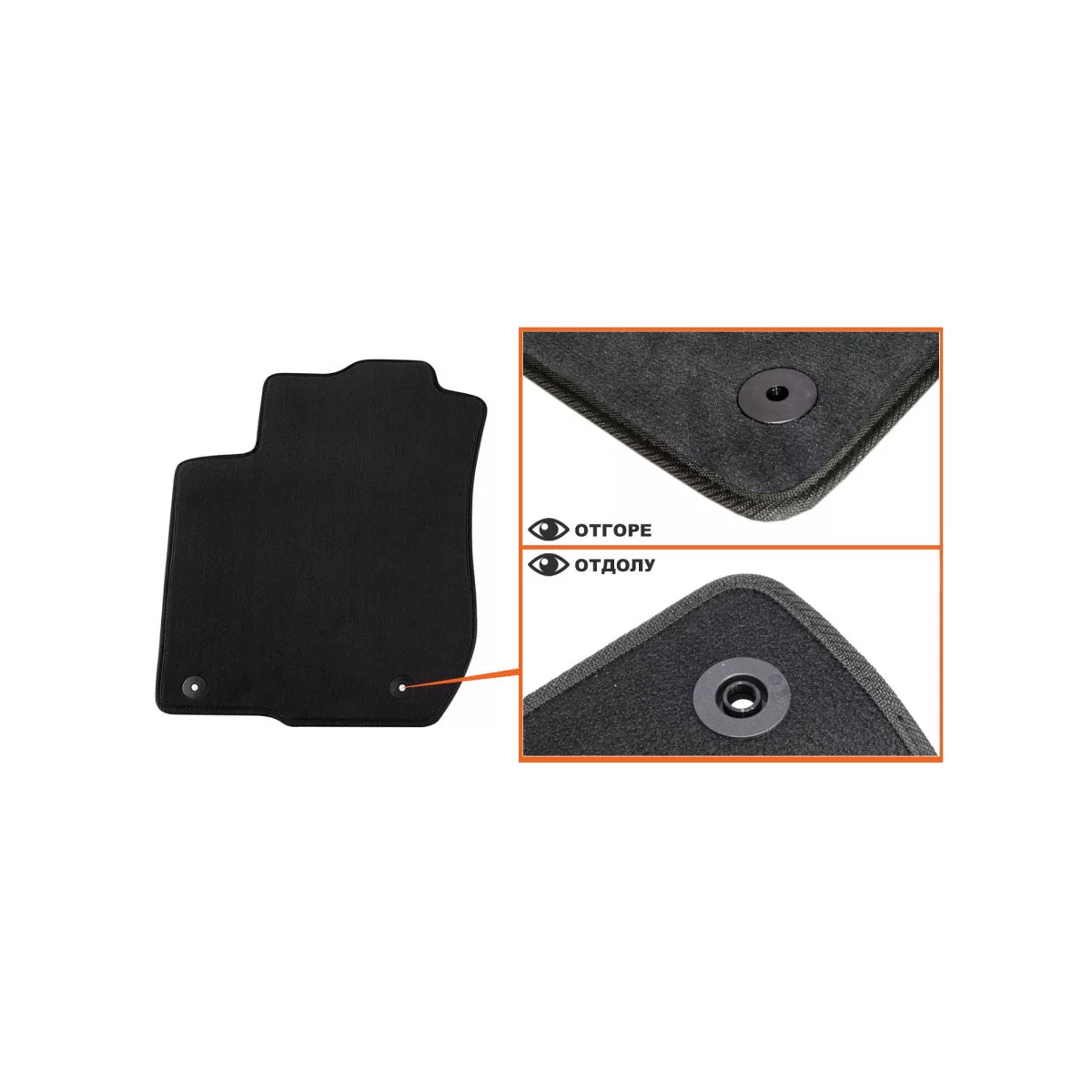 Tappetini in Tessuto a Tre Strati Neri per Audi A3 1998-2003, Set di 4 Pezzi