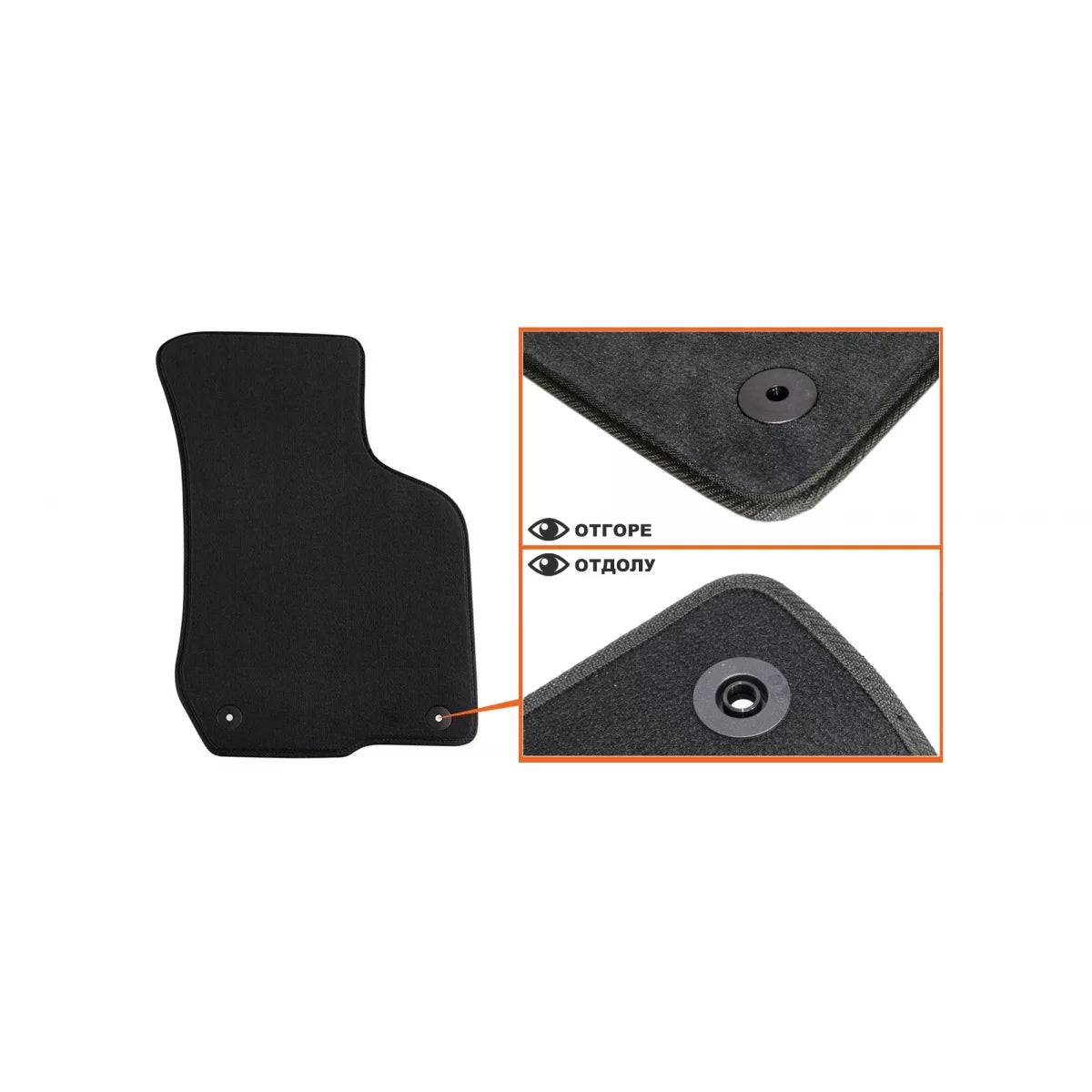 Tappetini in Tessuto a Tre Strati Neri per Audi A3 1998-2003, Set di 4 Pezzi
