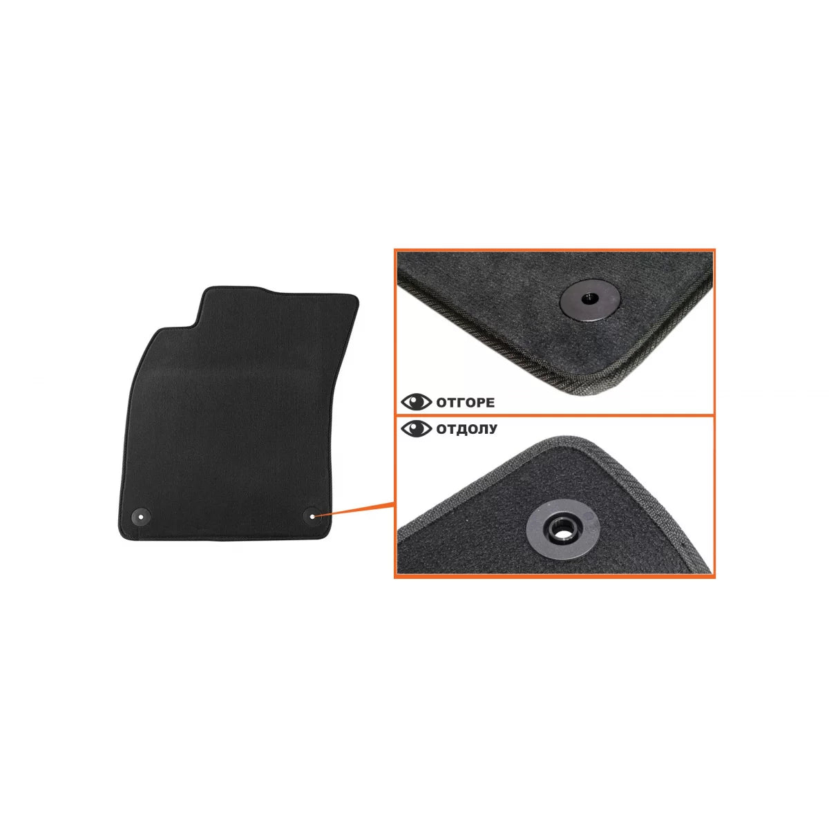 Tappetini in Tessuto a Tre Strati Neri per Audi A6 2004-2008, Set di 4 Pezzi